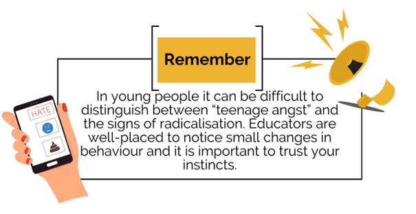 teenage angst may be mistook for radicalisation